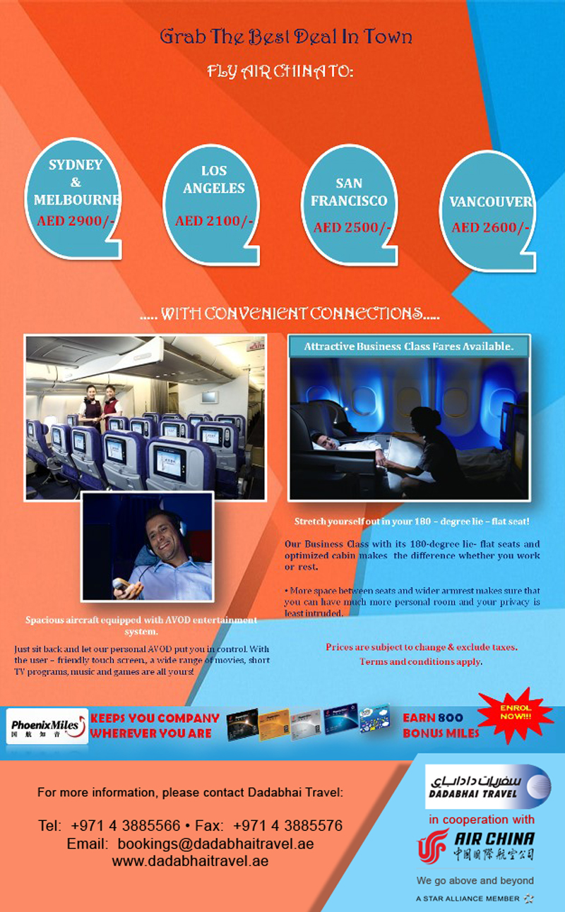 Air China Special Promo Offer